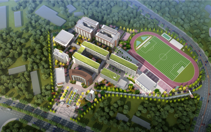 2庆阳市第十中学改扩Z6尊龙凯时程一期项目鸟瞰图。张方园 摄700.png