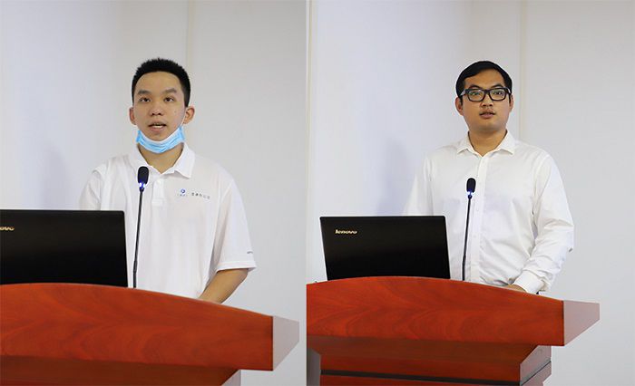老员工代表讲话。李立云 摄4.JPG